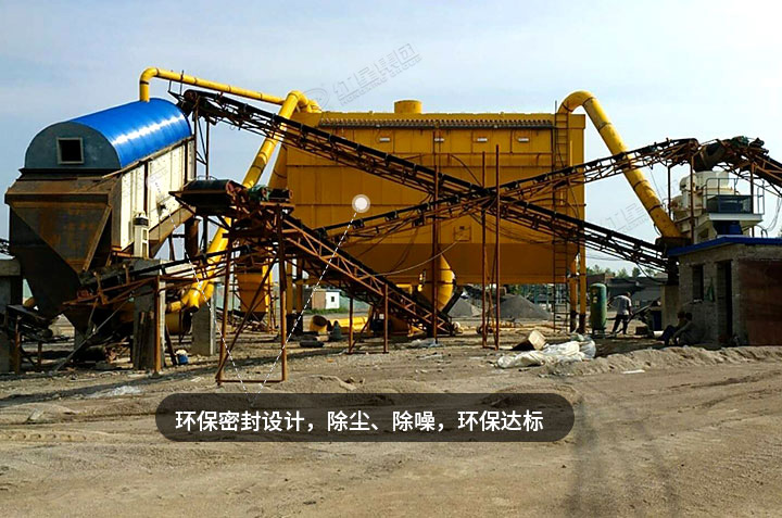 用戶鵝卵石破碎現(xiàn)場，實現(xiàn)綠色生產(chǎn)