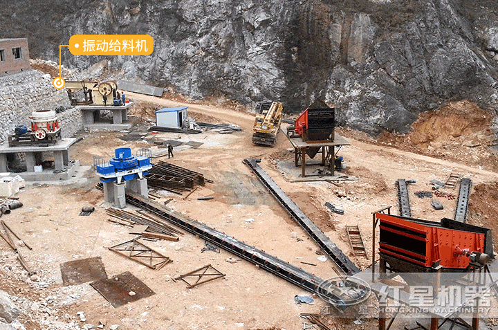 制砂生產(chǎn)現(xiàn)場設(shè)備搭配，可提供設(shè)計(jì)生產(chǎn)線服務(wù)