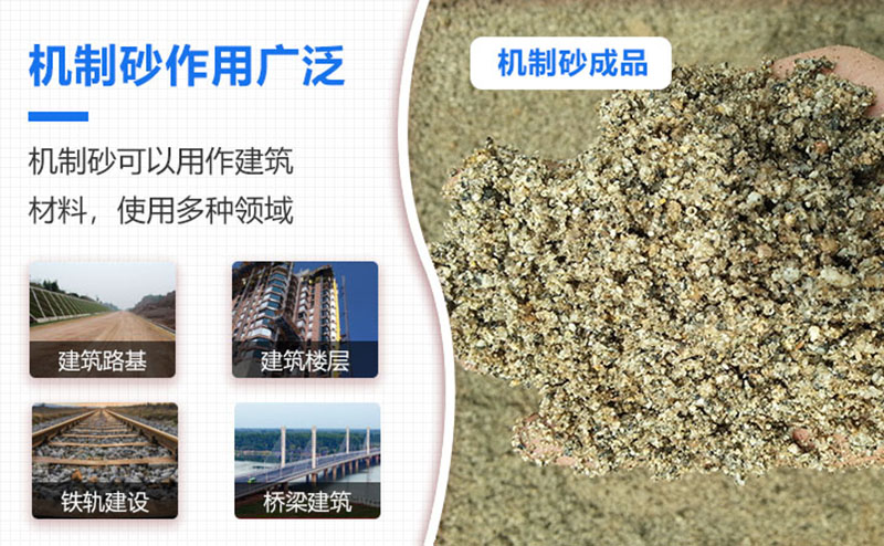 機(jī)制砂品級越來越高，用途也越來越廣泛